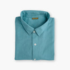 Cotton Linen Shirts Men's Shirt Steel Blue Cotton Linen Shirt Piece