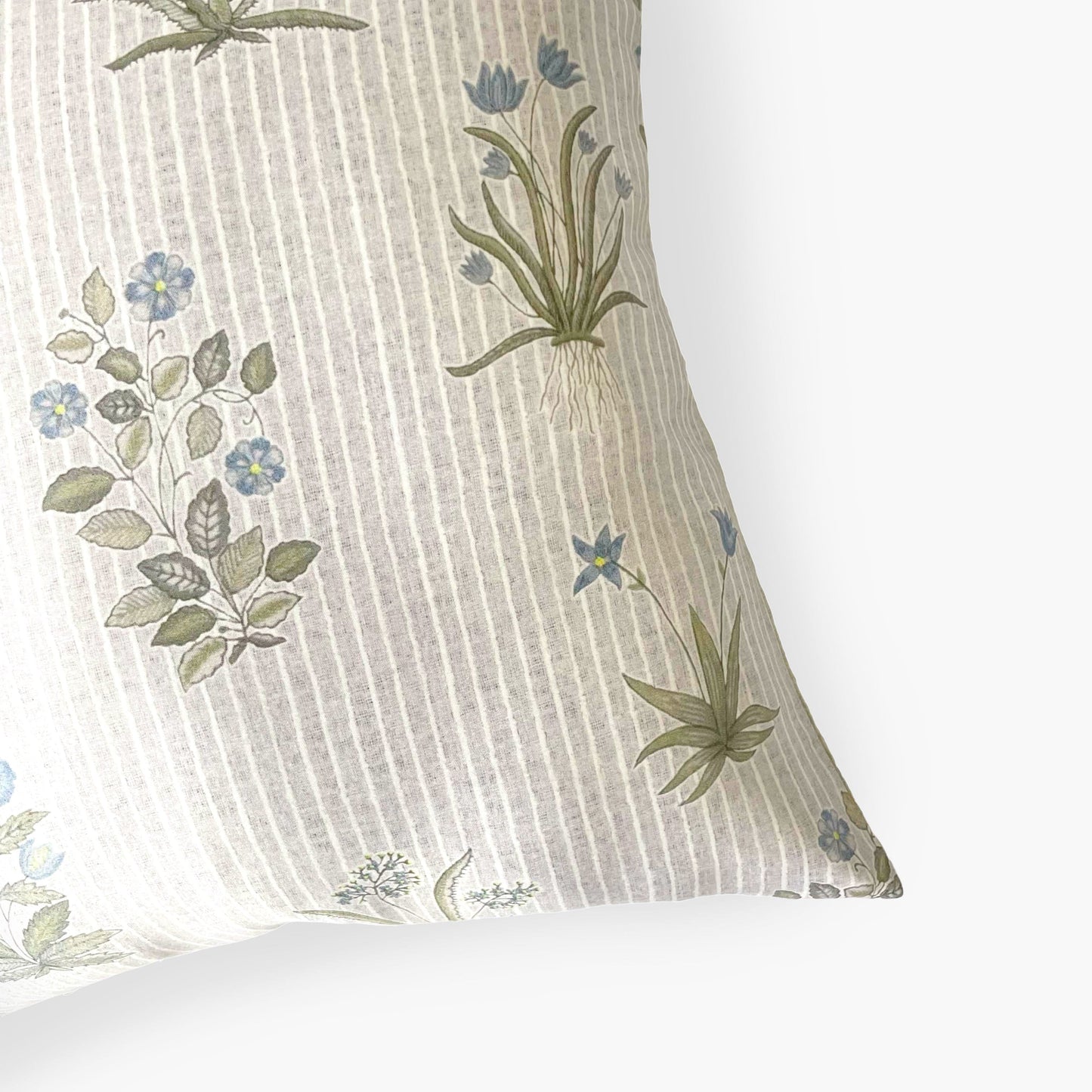 Cushion Covers Home Blue & Grey Egyptian Flora Printed Premium Satin Cushion Covers (16X16)