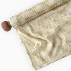 Digital Printed Mul Chanderi Fabric Fabric Beige & Green Mul Chanderi Fabric