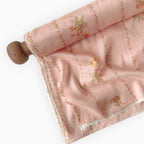Digital Printed Mul Chanderi Fabric Fabric Bright Peach Mul Chanderi Fabric
