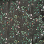 Digital Printed Mul Chanderi Fabric Fabric Charcoal Grey Mul Chanderi Fabric