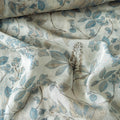 Digital Printed Mul Chanderi Fabric Fabric Dusty Blue & Grey Mul Chanderi Fabric