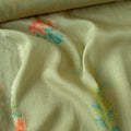 Digital Printed Mul Chanderi Fabric Fabric Dusty Green Mul Chanderi Fabric