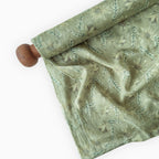 Digital Printed Mul Chanderi Fabric Fabric Dusty Green Mul Chanderi Fabric