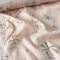 Digital Printed Mul Chanderi Fabric Fabric Ivory Peach Mul Chanderi Fabric