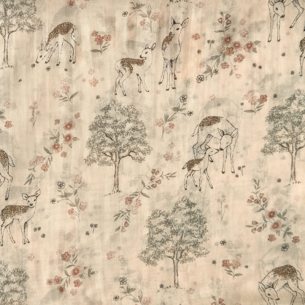 Digital Printed Mul Chanderi Fabric Fabric Light Peach Mul Chanderi Fabric