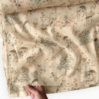 Digital Printed Mul Chanderi Fabric Fabric Light Peach Mul Chanderi Fabric