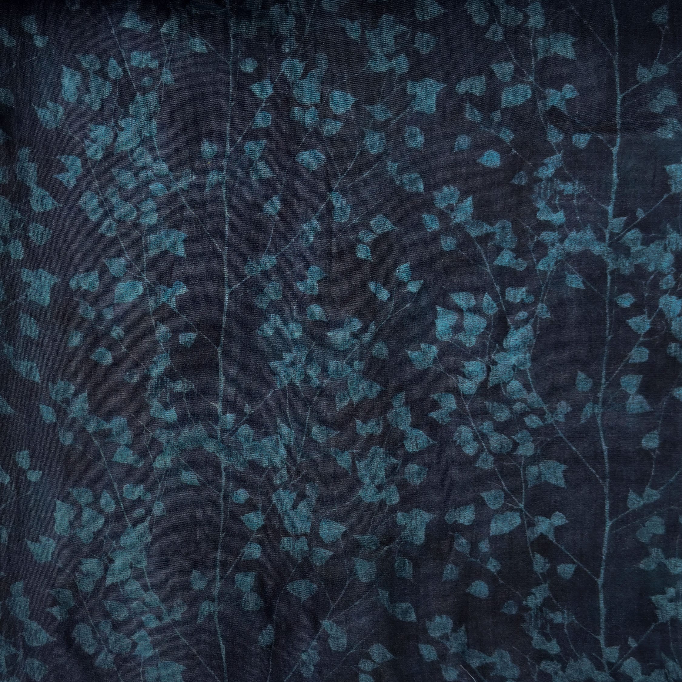 Digital Printed Mul Chanderi Fabric Fabric Midnight Blue Mul Chanderi Fabric