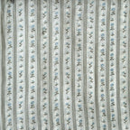 Digital Printed Mul Chanderi Fabric Fabric Natural White & Light Blue Mul Chanderi Fabric