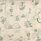 Digital Printed Mul Chanderi Fabric Fabric Pastel Peach Mul Chanderi Fabric