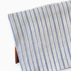 Digital Printed Suit Set Unstitched Suit Natural White & Blue Stripes Printed | Pure Mul Chanderi Fabric (2.5 Meters) | and Cotton Pyjama (2.5 Meters) | Unstitched Combo Set