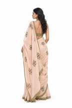 Drapes of Mul Saree Saree Dusty Olive Mul Chanderi Saree