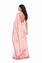 Drapes of Mul Saree Saree Pastel Peach Mul Chanderi Saree