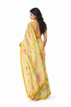 Drapes of Mul Saree Saree Sunshine Yellow Mul Chanderi Saree