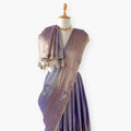 Drapes of Sona Saree Saree Golden Violet Tissue Silk Saree