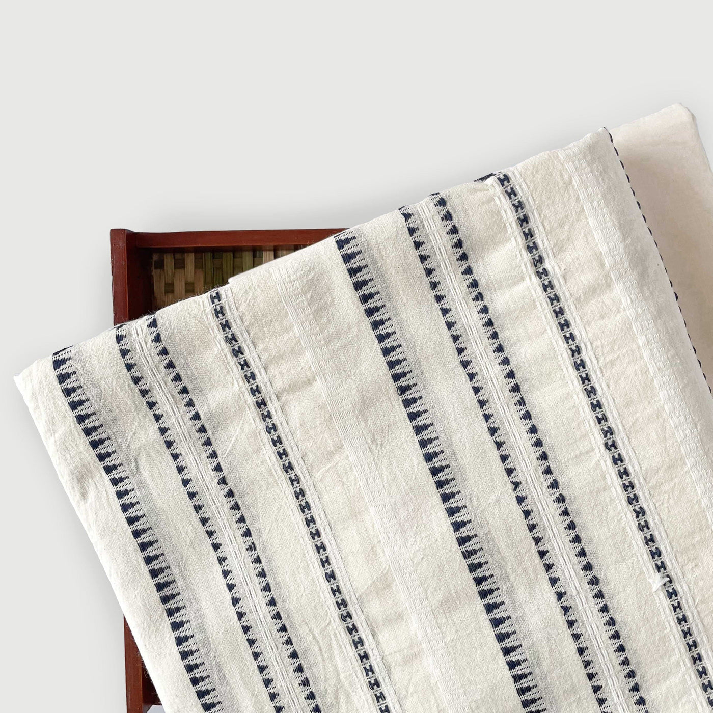 Dubby Cotton Kurta Set Kurta Set Unisex Black & Off-White Temple Stripes | Woven Pure Cotton Kurta Fabric (3 Meters) | and Cotton Pyjama (2.5 Meters) | Unstitched Combo Set