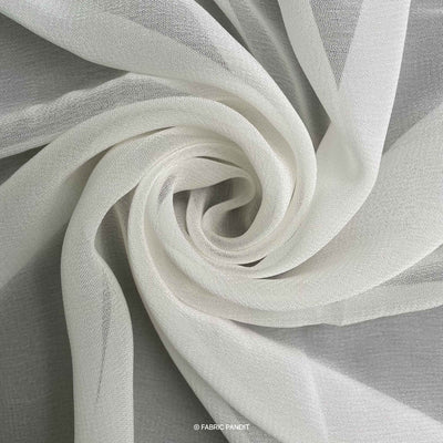 Dyeable Fabric Cut Piece 1 MTR (CUT PIECE) White Dyeable Pure 100*100 Viscose Georgette Plain Fabric (Width 44 inches, 66 Gms)