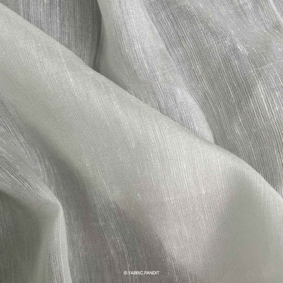 Dyeable Fabric Cut Piece 1 MTR (CUT PIECE) White Dyeable Pure Bemberg Silk Linen Plain Fabric (Width 44 inches, 66 Gms)