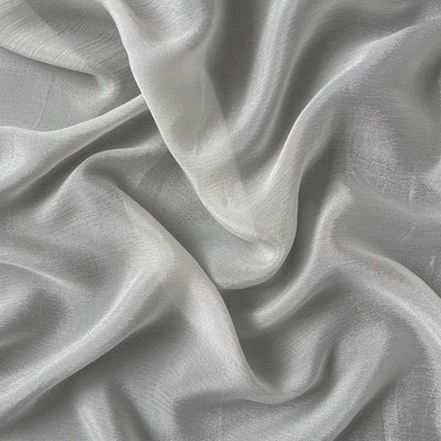 Dyeable Fabric Cut Piece (CUT PIECE) White Dyeable Pure 50*50 Viscose Chinnon Chiffon Plain Fabric (Width 44 Inches)