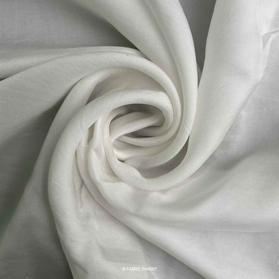 Dyeable Fabric Cut Piece (CUT PIECE) White Dyeable Pure Bemberg Satin Plain Fabric (Width 44 inches)