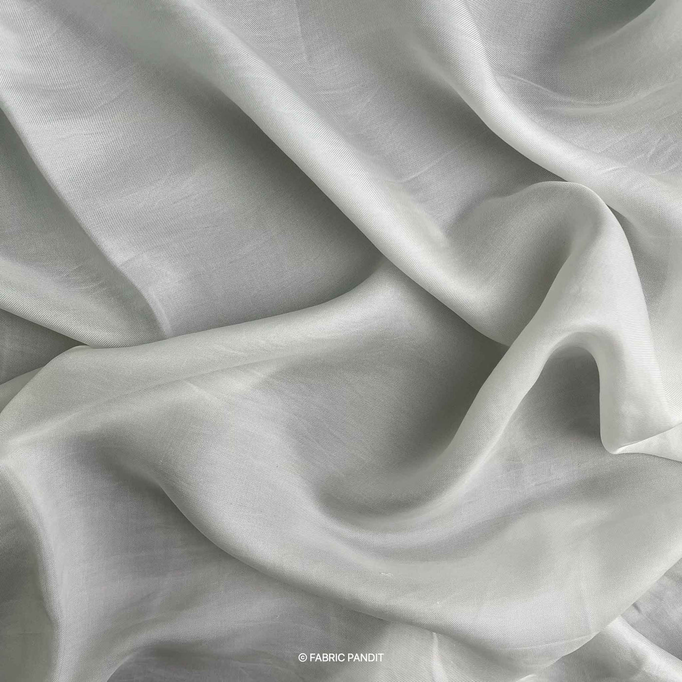 Dyeable Fabric Cut Piece (CUT PIECE) White Dyeable Pure Bemberg Satin Plain Fabric (Width 44 inches)