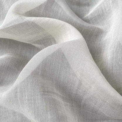 Dyeable Fabric Cut Piece (CUT PIECE) White Dyeable Pure Cotton Organza Plain Fabric (Width 45 Inches)