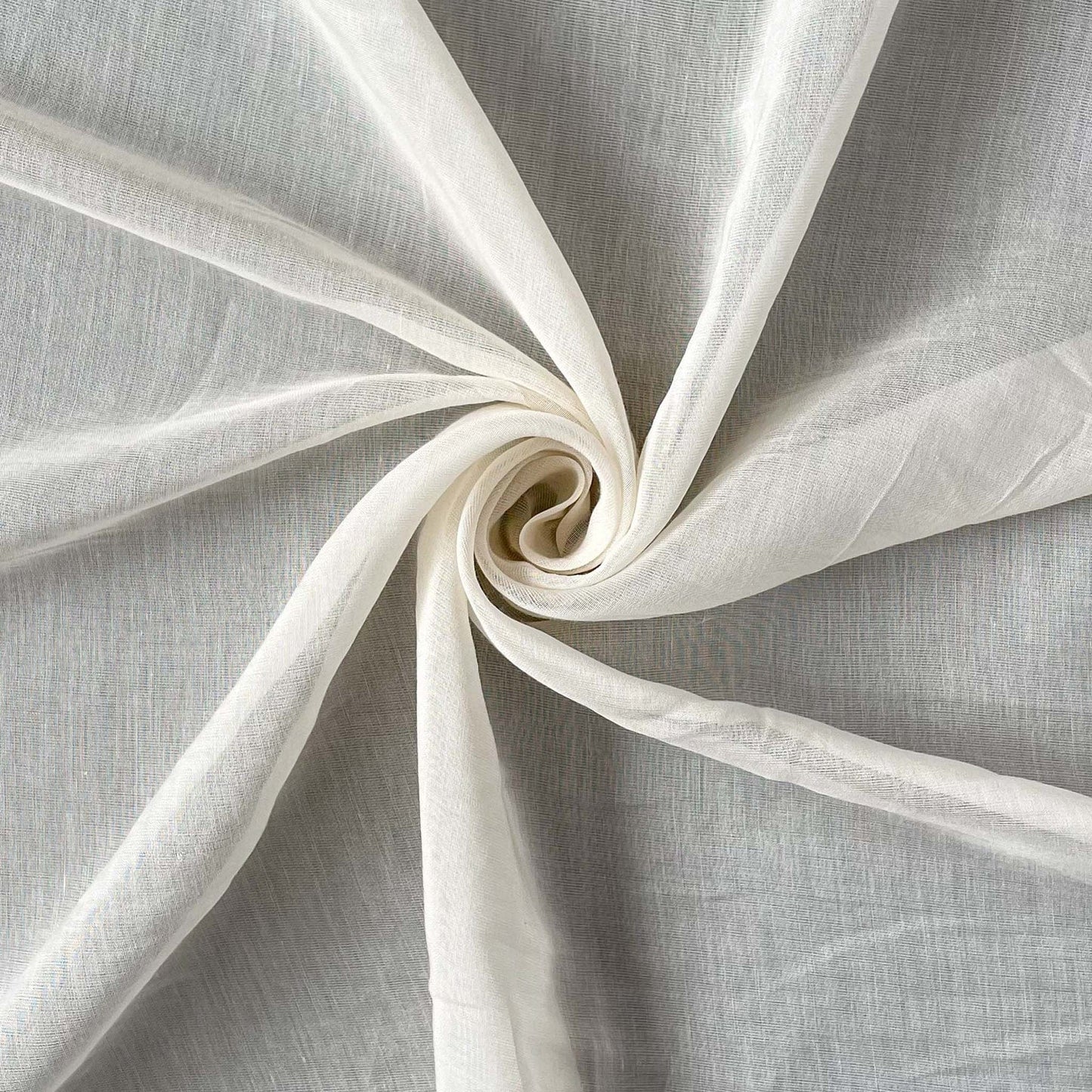 Dyeable Fabric Cut Piece (CUT PIECE) White Dyeable Pure Cotton Organza Plain Fabric (Width 45 Inches)