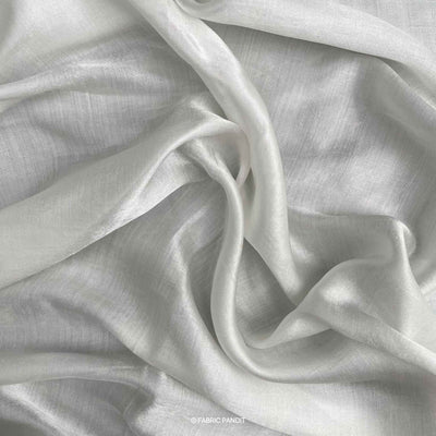 Dyeable Fabric Cut Piece (CUT PIECE) White Dyeable Pure Gaji Silk Plain Fabric (Width 44 inches)