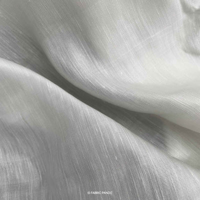 Dyeable Fabric Cut Piece (CUT PIECE) White Dyeable Pure Linen Satin Plain Fabric (Width 44 inches)