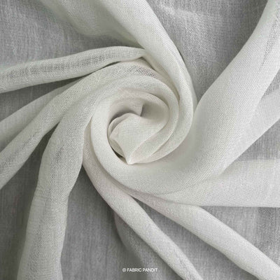 Dyeable Fabric Cut Piece (CUT PIECE) White Dyeable Pure Modal Georgette Plain Fabric (Width 44 inches)