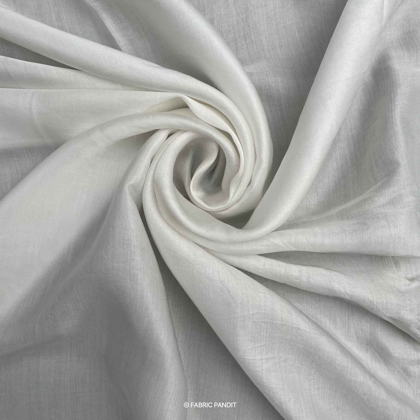 Dyeable Fabric Cut Piece (CUT PIECE) White Dyeable Pure Modal Satin Plain Fabric (Width 44 inches)