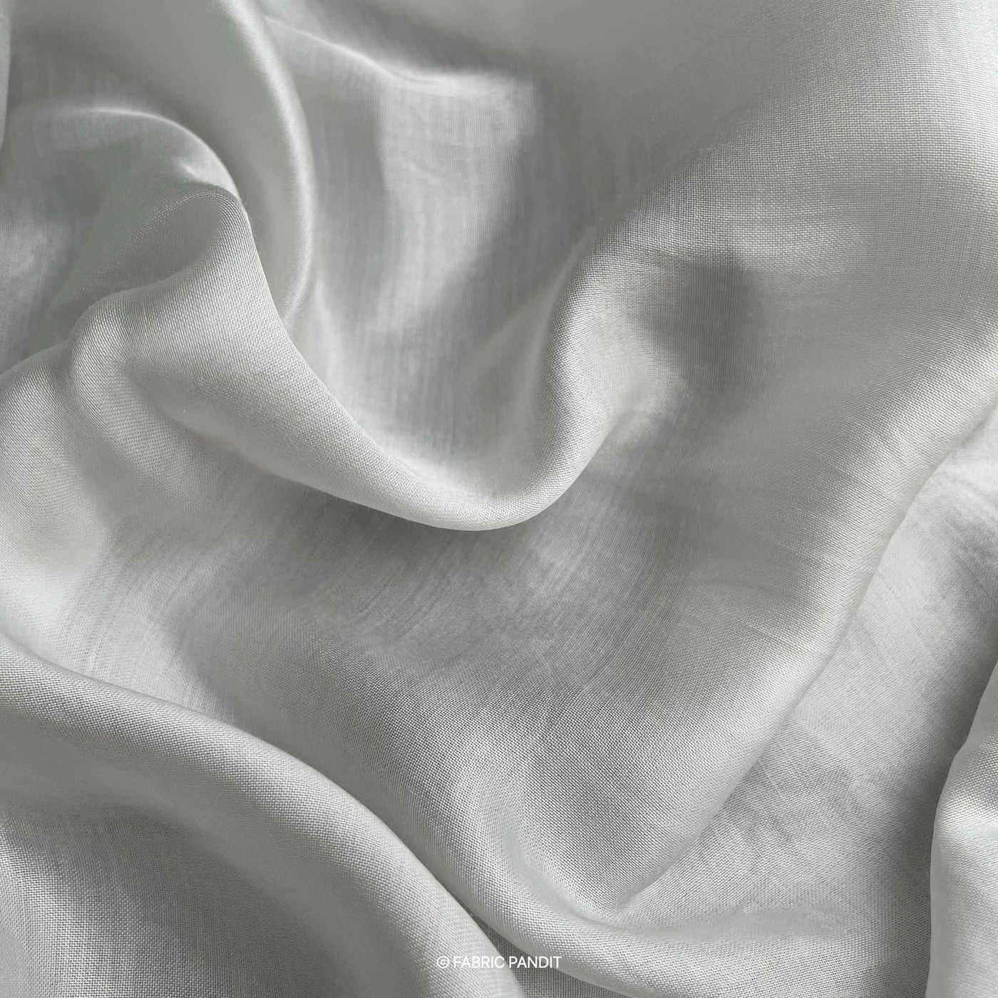 Dyeable Fabric Cut Piece (CUT PIECE) White Dyeable Pure Modal Satin Plain Fabric (Width 44 inches)