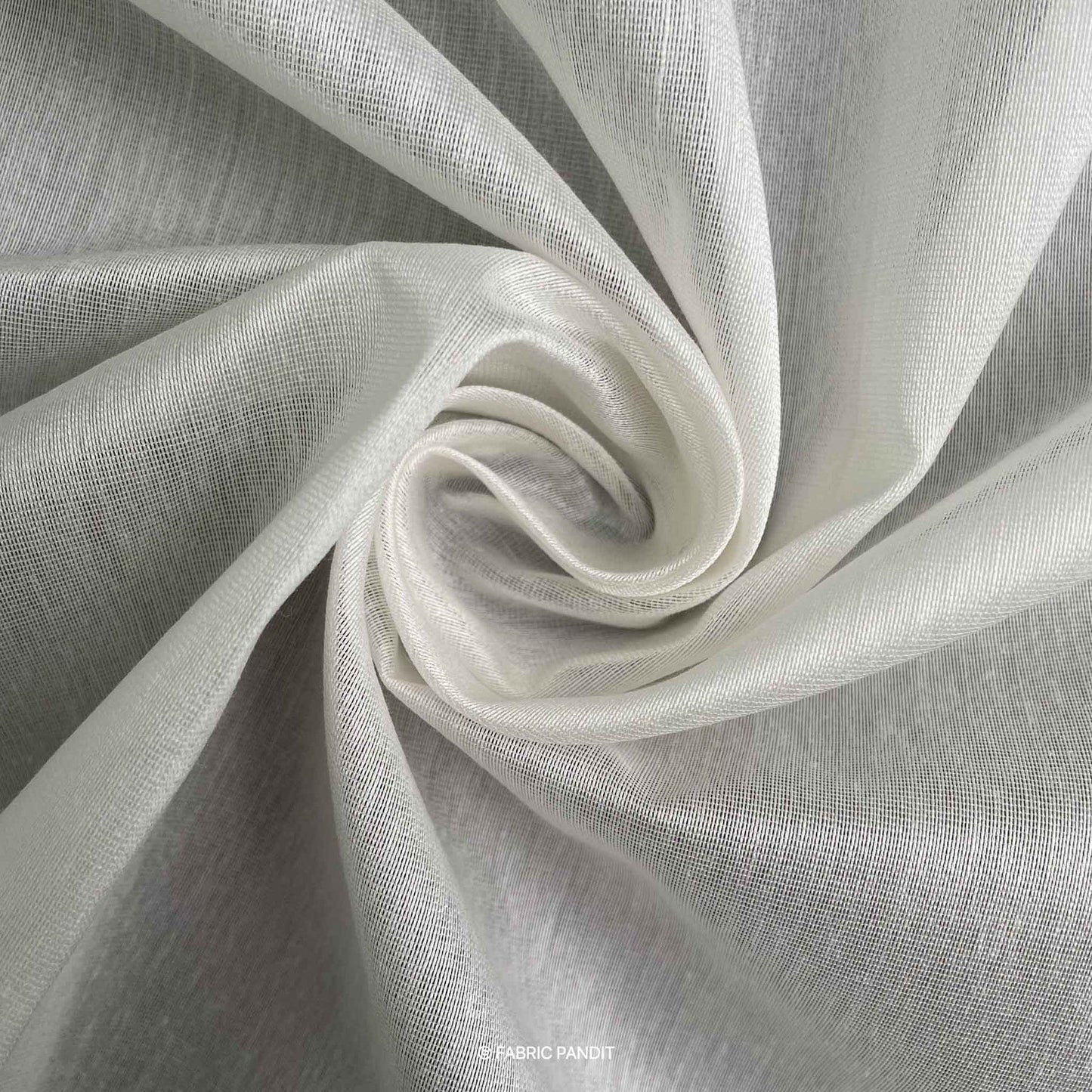 Dyeable Fabric Cut Piece (CUT PIECE) White Dyeable Pure Silk Chanderi Plain Fabric (Width 44 inches)