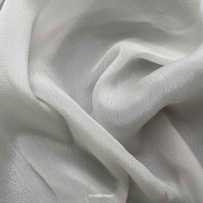 Dyeable Fabric Cut Piece (CUT PIECE) White Dyeable Viscose Natural Crepe Plain Fabric (Width 44 inches)