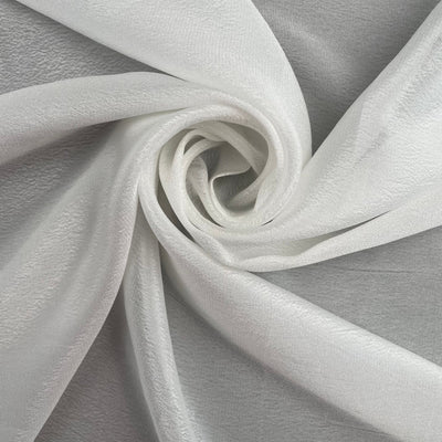 Dyeable Fabric Cut Piece (CUT PIECE) White Plain Dyeable Pure Bemberg Crepe Georgette Fabric (Width 44 inches)
