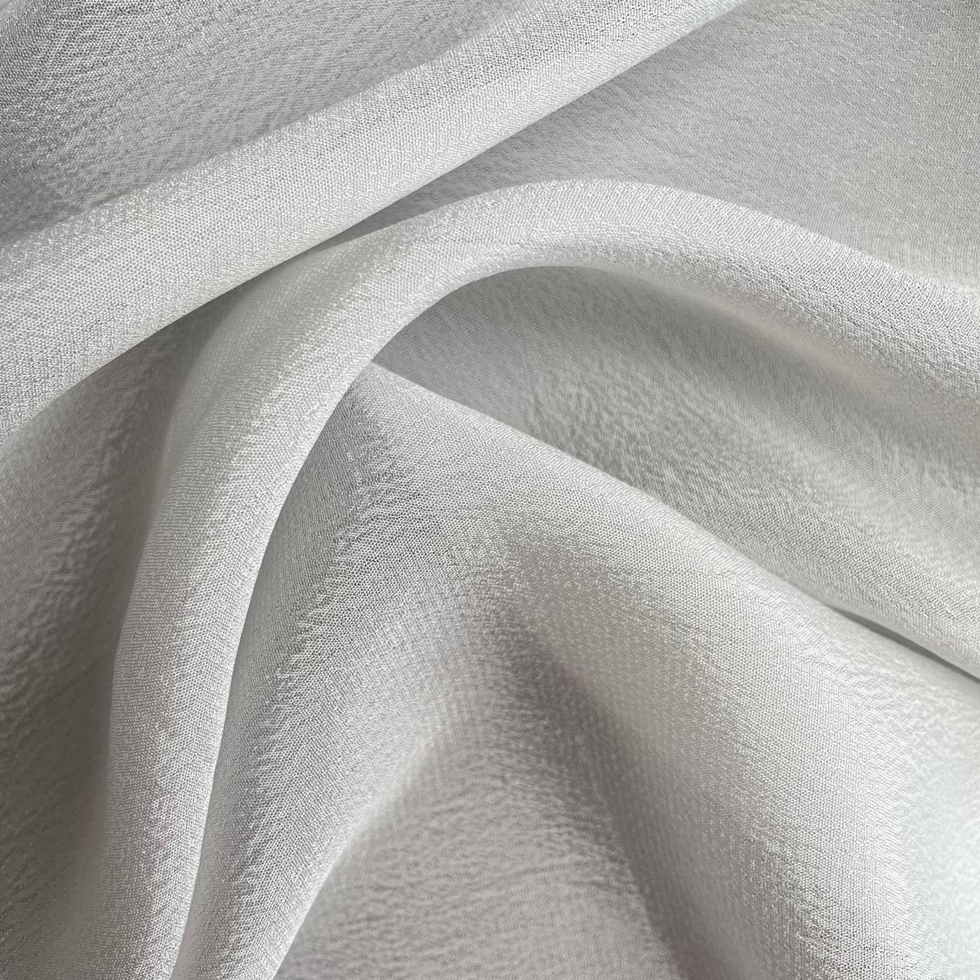 Dyeable Fabric Cut Piece (CUT PIECE) White Plain Dyeable Pure Bemberg Crepe Georgette Fabric (Width 44 inches)
