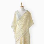 Embroidered Saree Saree Beige & White Mul Chanderi Saree