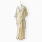 Embroidered Saree Saree Beige & White Mul Chanderi Saree