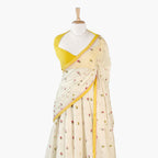 Embroidered Saree Saree Off-White Mul Chanderi Saree
