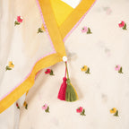 Embroidered Saree Saree Off-White Mul Chanderi Saree