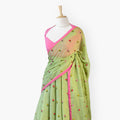 Embroidered Saree Saree Pastel Green Mul Chanderi Saree