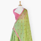 Embroidered Saree Saree Pastel Green Mul Chanderi Saree