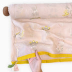 Embroidered Saree Saree Pastel Peach Mul Chanderi Saree