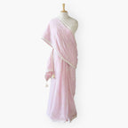 Embroidered Saree Saree Pastel Pink Mul Chanderi Saree