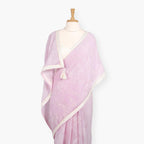 Embroidered Saree Saree Pastel Pink Mul Chanderi Saree