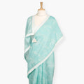 Embroidered Saree Saree Pastel Turquoise Mul Chanderi Saree