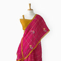 Embroidered Saree Saree Rani Pink & Mustard Yellow Mul Chanderi Saree