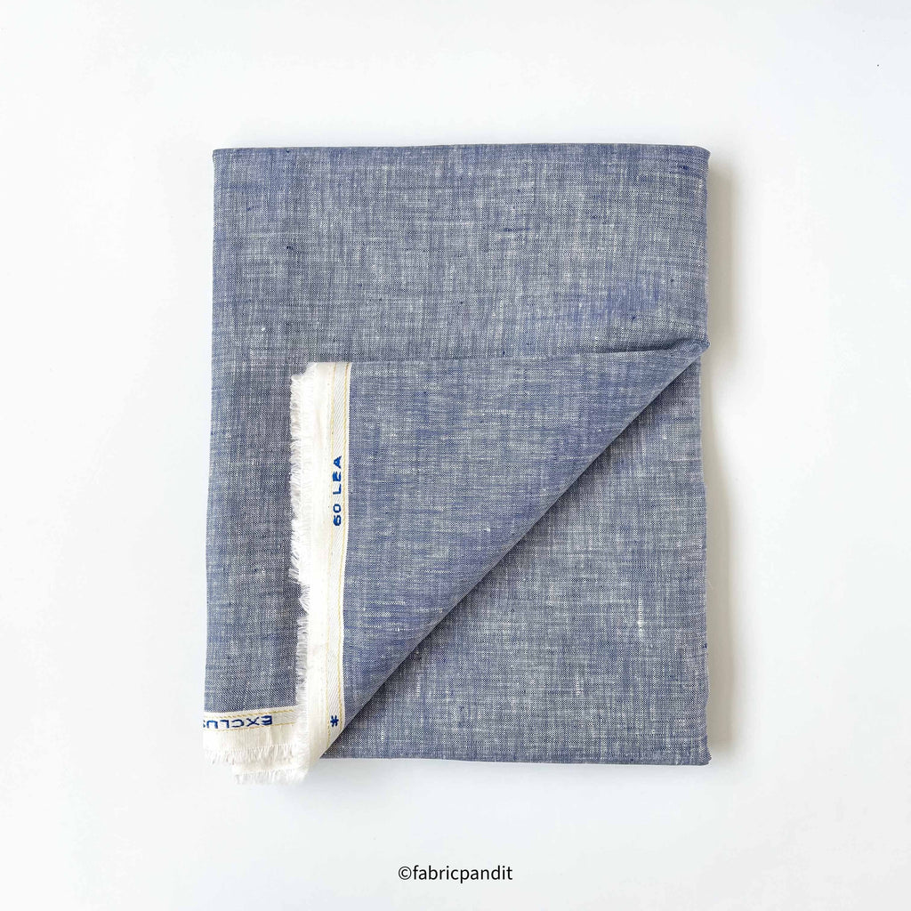 European Linen Fabric Cut Piece (CUT PIECE) Faded Violet Yarn Dyed Premium European Linen Fabric (58 Inches)