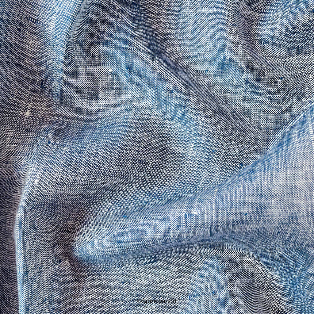 European Linen Fabric Cut Piece (CUT PIECE) Faded Violet Yarn Dyed Premium European Linen Fabric (58 Inches)