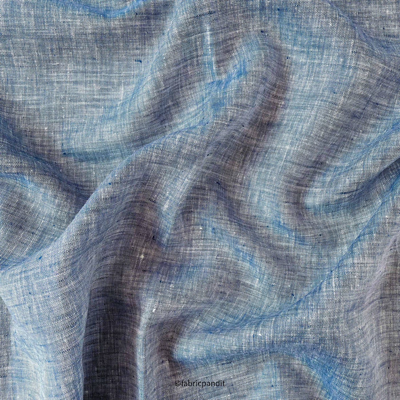 European Linen Fabric Cut Piece (CUT PIECE) Faded Violet Yarn Dyed Premium European Linen Fabric (58 Inches)
